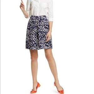Women’s Boden blue kate ponte floral a line skirt